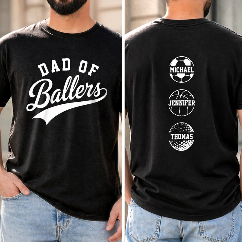 Personalized Unisex T-shirt – Gifts For Dad, Grandpa – More Balls More Fun
