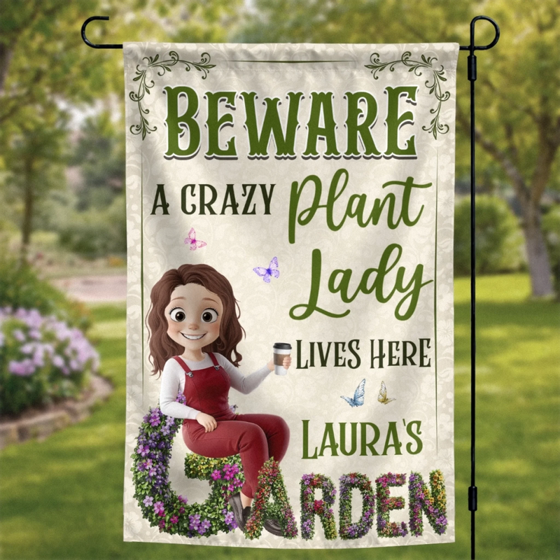 Personalized Flag – Gifts For Gardeners – Greeting You With Fresh Blooms