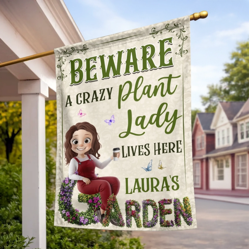 Personalized Flag – Gifts For Gardeners – Greeting You With Fresh Blooms