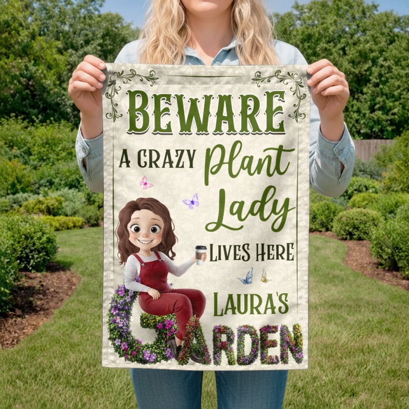 Personalized Flag – Gifts For Gardeners – Greeting You With Fresh Blooms
