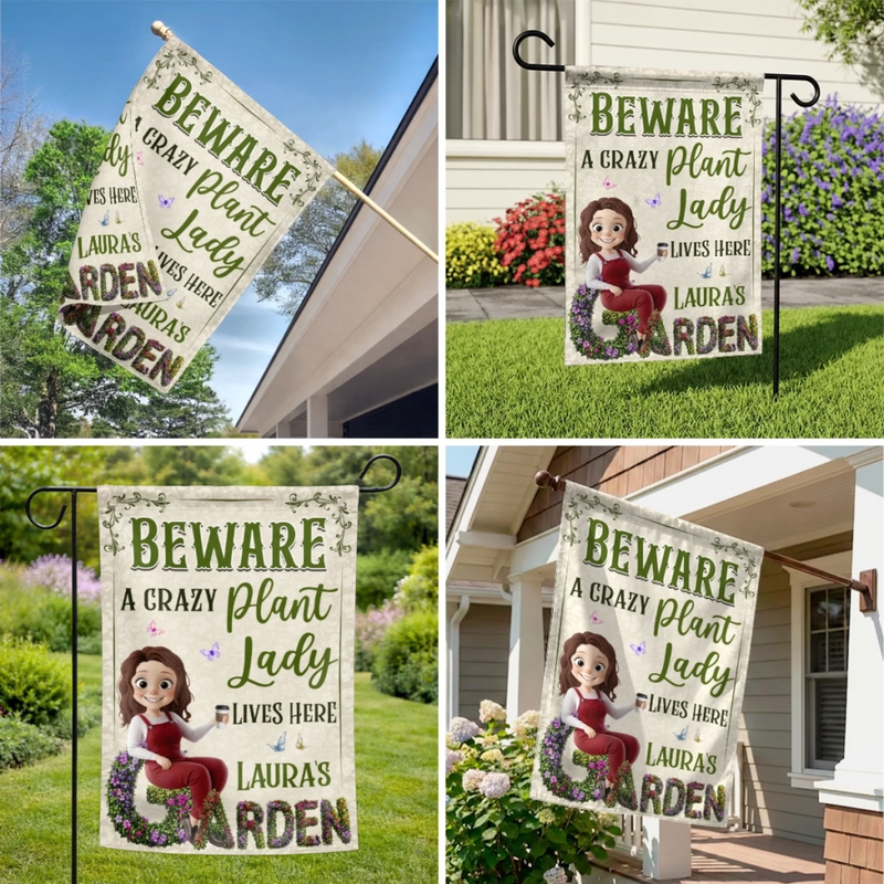 Personalized Flag – Gifts For Gardeners – Greeting You With Fresh Blooms