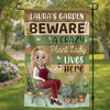 Personalized Flag – Gifts For Gardeners – Welcome To Her Happy Corner
