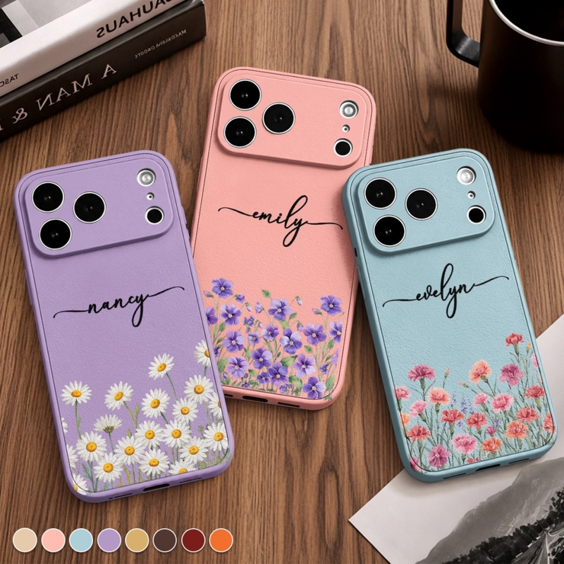 Personalized Leather Phone Case – Birthday Gifts For Women, Besties, Sisters, BFF – Chasing Golden Sunbeams