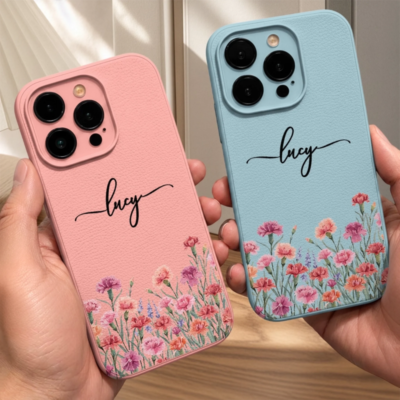 Personalized Leather Phone Case – Birthday Gifts For Women, Besties, Sisters, BFF – Chasing Golden Sunbeams