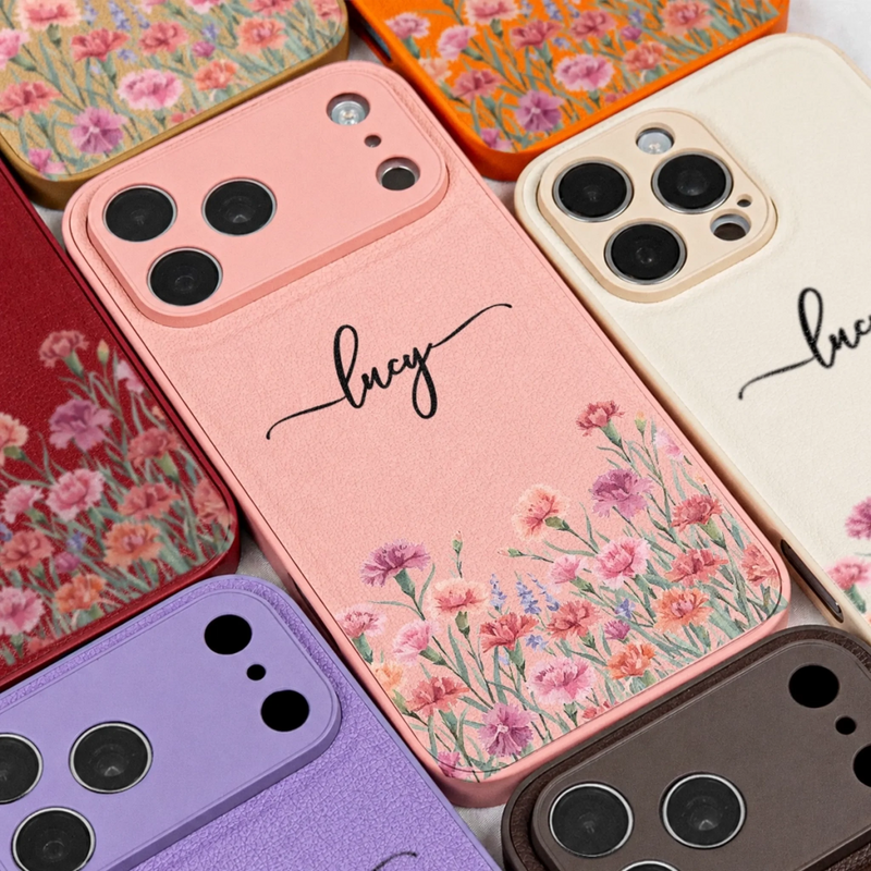 Personalized Leather Phone Case – Birthday Gifts For Women, Besties, Sisters, BFF – Chasing Golden Sunbeams