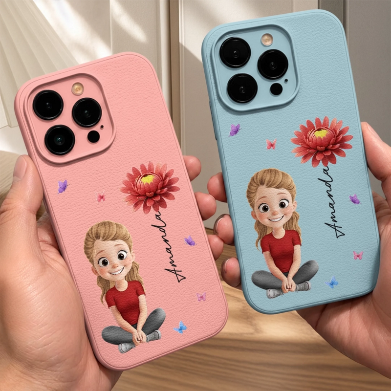 Personalized Leather Phone Case – Birthday Gifts For Women, Besties, Sisters, BFF – Your Daily Dose Of Cute