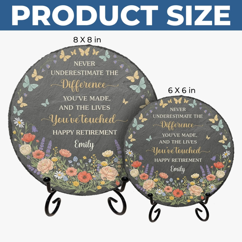 Personalized Round Shaped Stone With Stand – Retirement Gifts For Women, Men – The Best Is Yet To Come