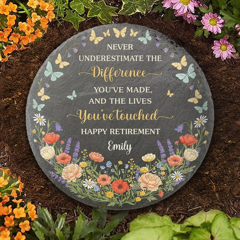 Personalized Round Shaped Stone With Stand – Retirement Gifts For Women, Men – The Best Is Yet To Come