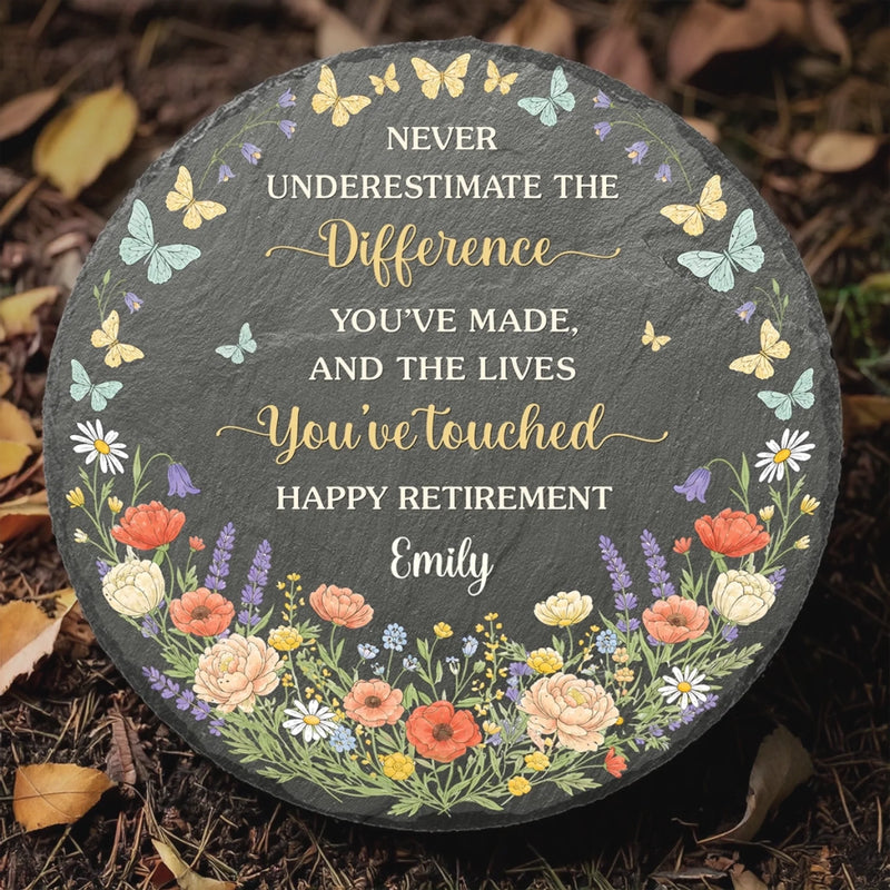 Personalized Round Shaped Stone With Stand – Retirement Gifts For Women, Men – The Best Is Yet To Come