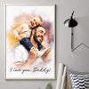 Personalized Photo Vertical Poster – Birthday Gifts For Dad, Grandpa – Forever Thankful For Dad’s Love