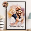 Personalized Photo Vertical Poster – Birthday Gifts For Dad, Grandpa – Forever Thankful For Dad’s Love