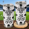 Personalized Tumbler – Gifts For Dad, Grandpa, Soccer Lovers, Sports Fans, Sports Lovers – Fueled By Coffee And Soccer