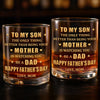 Personalized Whiskey Glass – Father's Day Gifts For Son – Raised A Son, Cheer A Dad