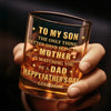 Personalized Whiskey Glass – Father's Day Gifts For Son – Raised A Son, Cheer A Dad