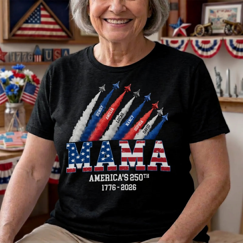 Personalized America 250th Anniversary T-shirt, Hoodie – Gifts For Mom, Grandma – Her Favorite Little Firecrackers
