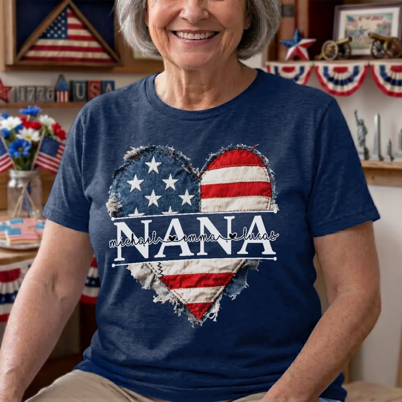 Personalized T-shirt, Hoodie – 4th Of July Gifts For Mom, Grandma – Blessed With Generations Of Love
