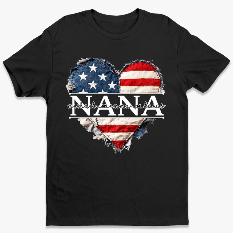 Personalized T-shirt, Hoodie – 4th Of July Gifts For Mom, Grandma – Blessed With Generations Of Love