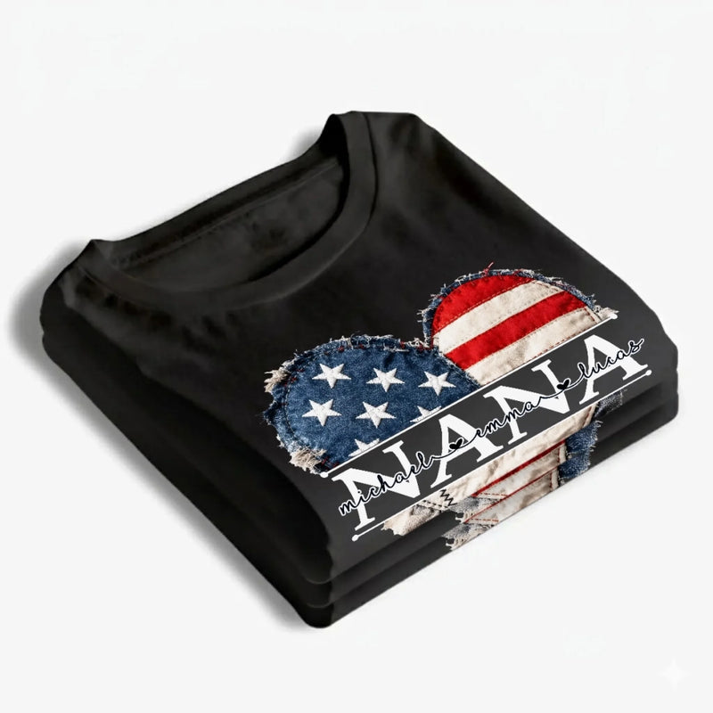 Personalized T-shirt, Hoodie – 4th Of July Gifts For Mom, Grandma – Blessed With Generations Of Love