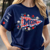 Personalized Unisex T-Shirt With Design On Sleeve – 4th Of July Gifts For Mom, Grandma – A Mother’s Greatest Treasure