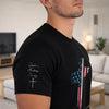 Personalized Unisex T-Shirt With Design On Sleeve – Gifts For Dad, Grandpa – Dad Makes Ordinary Days Special