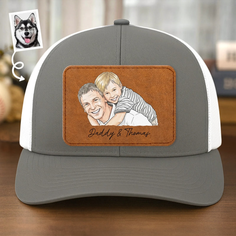 Personalized Photo Cap – Birthday Gifts For Dad, Grandpa – Home Is Wherever Dad Is