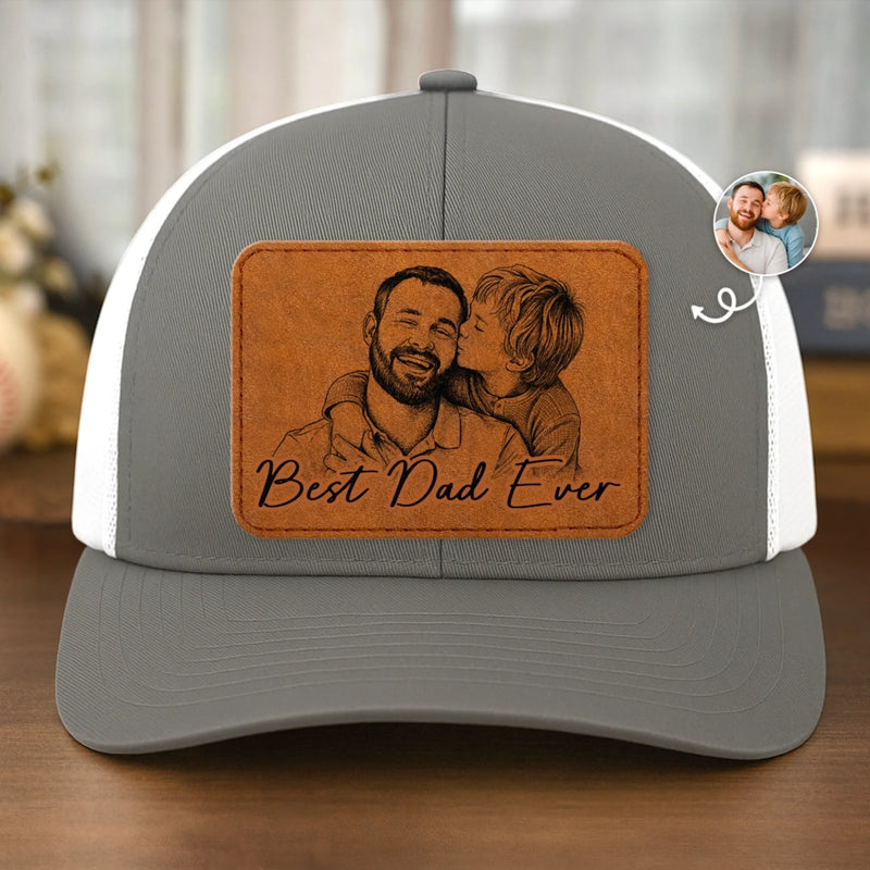 Personalized Photo Cap – Birthday Gifts For Dad, Grandpa – Cheers To The Best Dad Ever