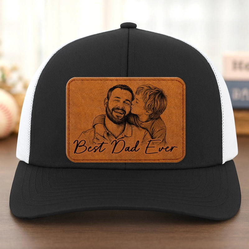 Personalized Photo Cap – Birthday Gifts For Dad, Grandpa – Cheers To The Best Dad Ever