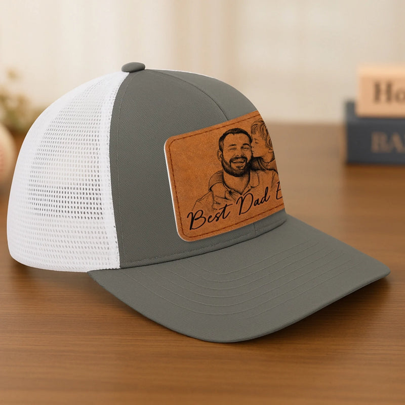 Personalized Photo Cap – Birthday Gifts For Dad, Grandpa – Cheers To The Best Dad Ever