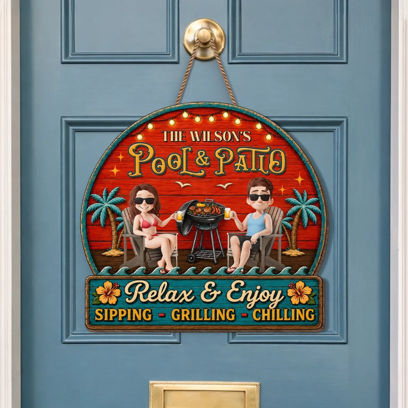 Personalized Wood Sign – Summer Gifts For Couple – Our Happy Camper Oasis