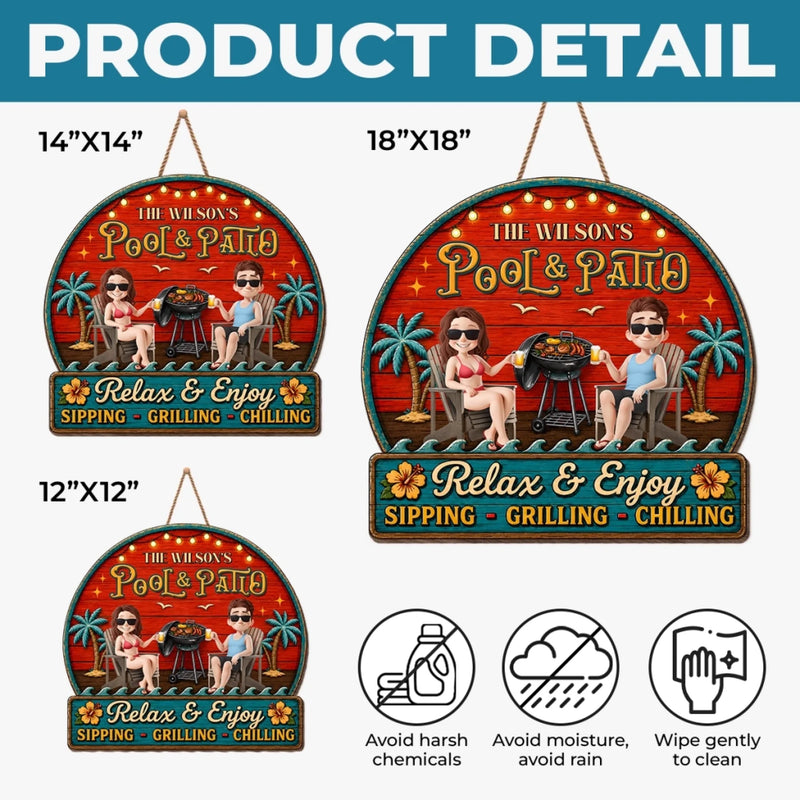 Personalized Wood Sign – Summer Gifts For Couple – Our Happy Camper Oasis