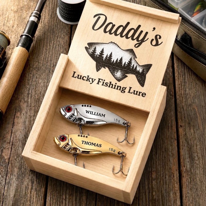 Personalized Fishing Lure – Fishing Gifts For Fisherman, Dad, Grandpa – Lucky Fishing Lure