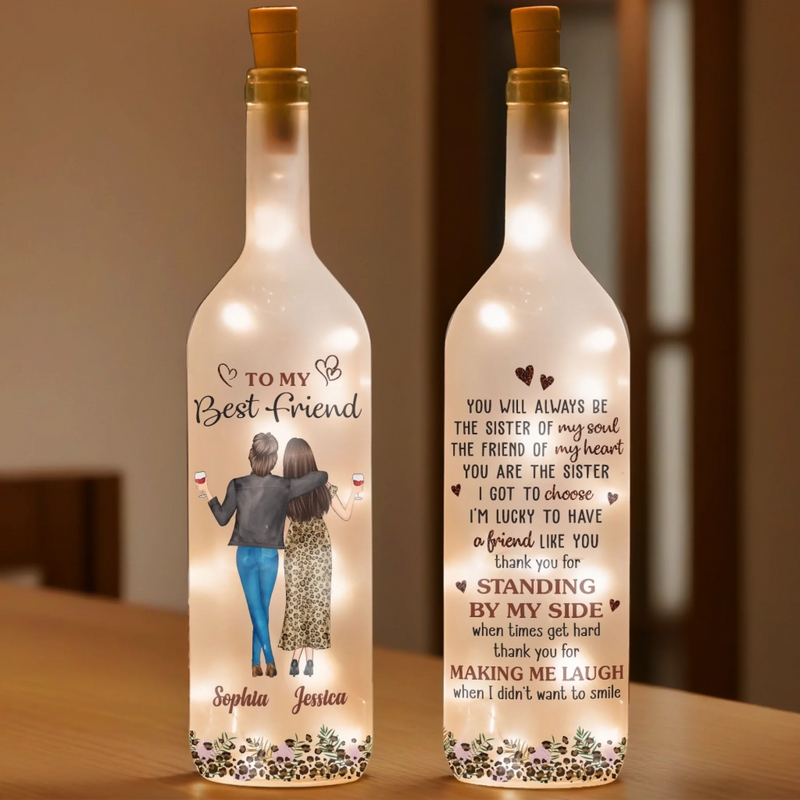 Personalized Bottle Lamp – Custom Birthday Gift for Best Friends  Women, Sisters & BFFs - The Friend Of My Heart