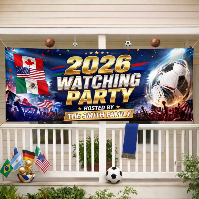 Personalized International Soccer Tournament Outdoor Banner – Gifts For Soccer Lovers, Sports Fans, Sports Lovers – Cheering Together, Winning Together
