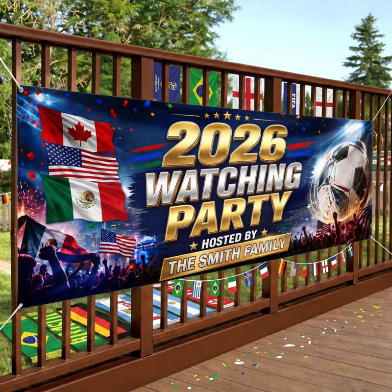 Personalized International Soccer Tournament Outdoor Banner – Gifts For Soccer Lovers, Sports Fans, Sports Lovers – Cheering Together, Winning Together