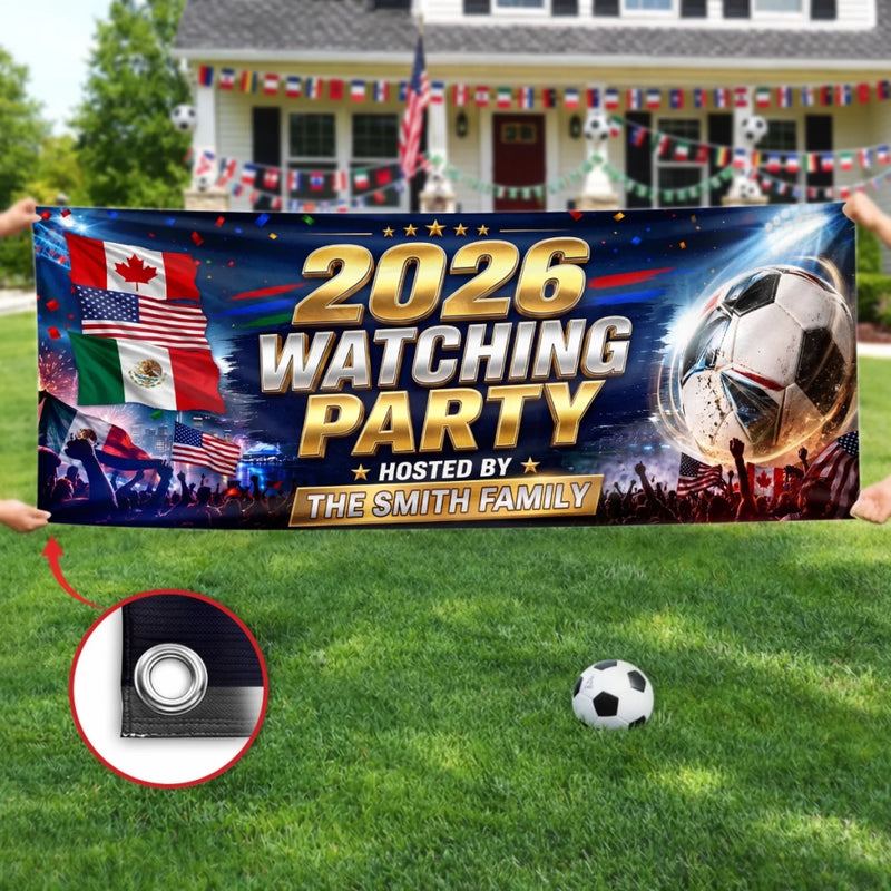 Personalized International Soccer Tournament Outdoor Banner – Gifts For Soccer Lovers, Sports Fans, Sports Lovers – Cheering Together, Winning Together