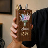 Personalized Pen Holder With Clock – Gifts For Women, Besties, Sisters, BFF – Growing Happiness Day By Day