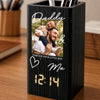 Personalized Photo Pen Holder With Clock – Gifts For Dad, Grandpa – Dad Makes Everything Better