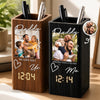 Personalized Photo Pen Holder With Clock – Gifts For Dad, Grandpa – Dad Makes Everything Better