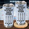 Personalized Tumbler - Gifts For Dad, Grandpa, Hockey Lovers, Sports Fans, Sports Lovers - Best Hockey Dad Ever