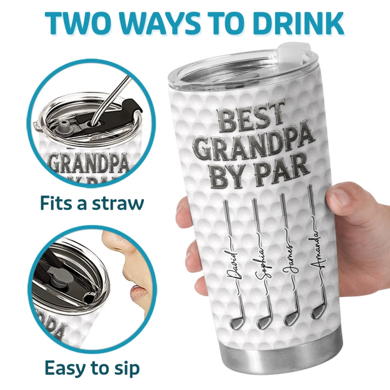 Personalized Tumbler - Gifts For Dad, Grandpa, Golf Lovers, Sports Fans, Sports Lovers - Golf Now Adult Later
