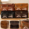 Personalized Leather Toiletry Bag - Gifts For Dad, Grandpa, Husband - Dad Makes Every Moment Better