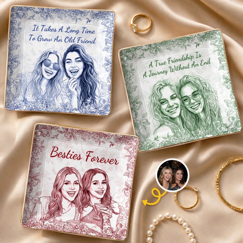 Personalized Full-Print Jewelry Dish – Gifts For Women, Besties, Sisters, BFF – A Timeless Piece Of Us