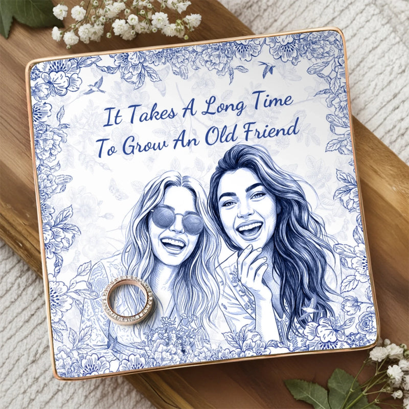 Personalized Full-Print Jewelry Dish – Gifts For Women, Besties, Sisters, BFF – A Timeless Piece Of Us
