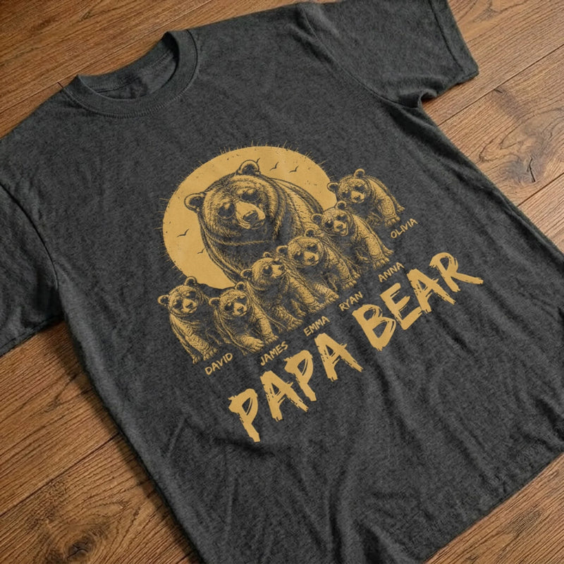 Personalized Unisex T-shirt, Hoodie - Gifts For Dad, Grandpa - This Bear Loves His Cubs