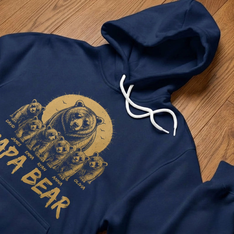 Personalized Unisex T-shirt, Hoodie - Gifts For Dad, Grandpa - This Bear Loves His Cubs