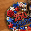 Personalized America 250th Anniversary Wood Sign - Gifts For Family Members - Home Of The Free And Brave