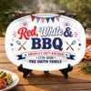 Personalized America 250th Anniversary Platter - Gifts For Family Members - Sparklers, Sauce And Freedom