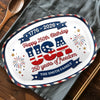 Personalized America 250th Anniversary Platter - Gifts For Family Members - Sweet Land Of Liberty