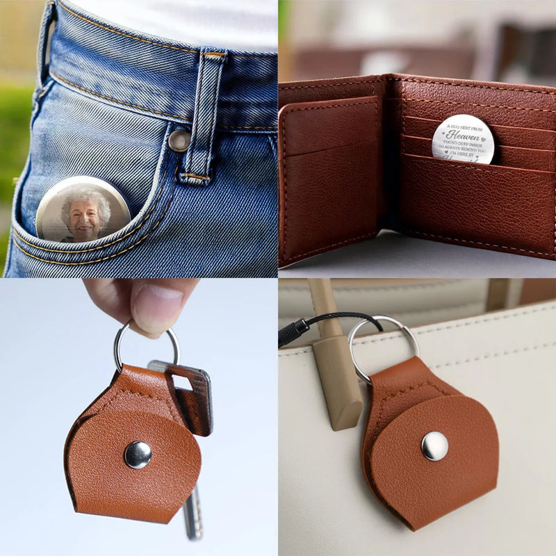 Personalized Photo Pocket Hug Token – Sympathy Gift, Memorial Gift – Sympathy Gift For Family Members