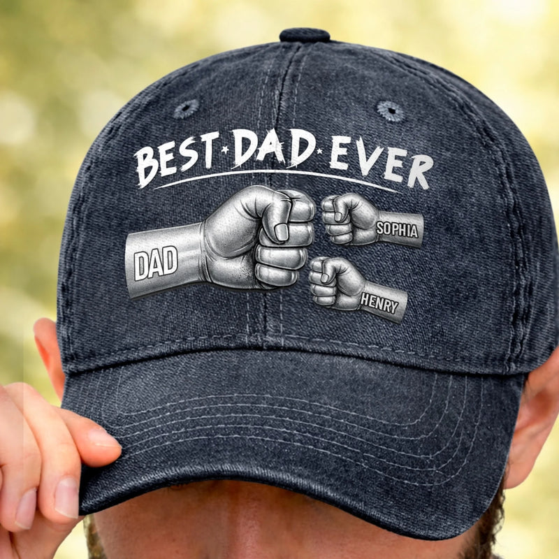 Personalized Cap - Gifts For Dad, Grandpa - Fist Bumps, Endless Love